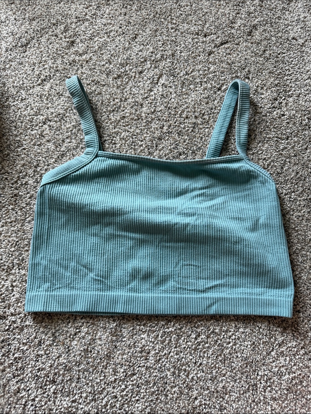 Seamless Ribbed Turquoise Bra Too - Picture 2 of 3